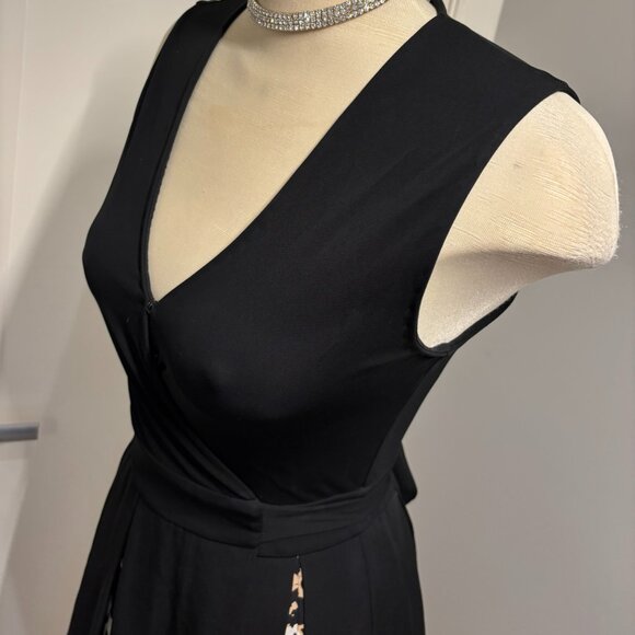 DIANE VON FURSTENBERG Malba Printed Trim Silk Wrap Dress Size 4 - Picture 3 of 12